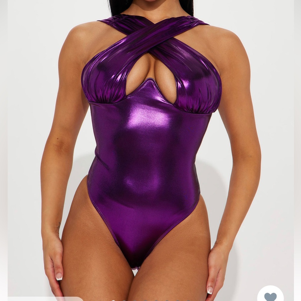 Purple Metallic Bodysuit